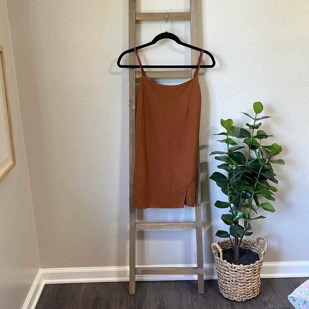 Burnt Orange Slip Style Dress
